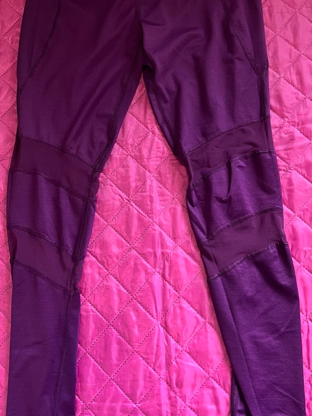 Womens Purple Active Leggings 37 inch